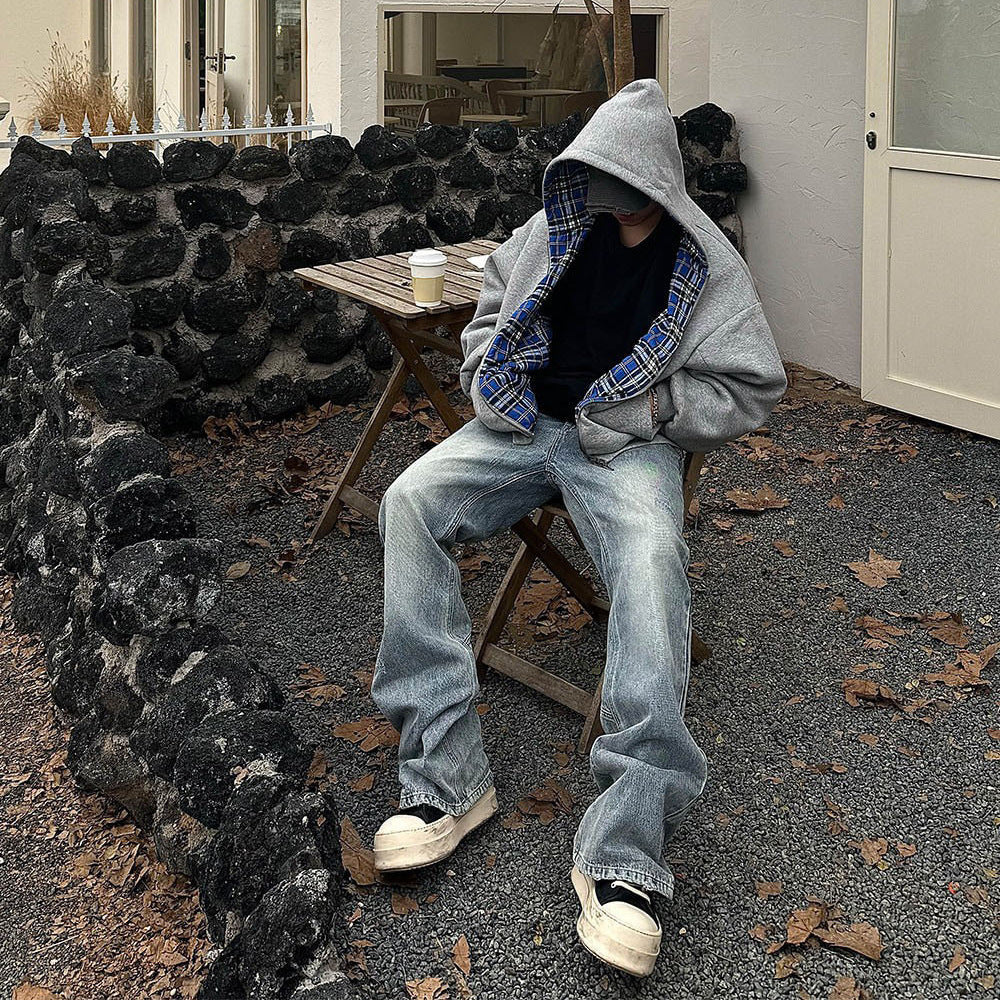 Two-sided zip-up hoodie