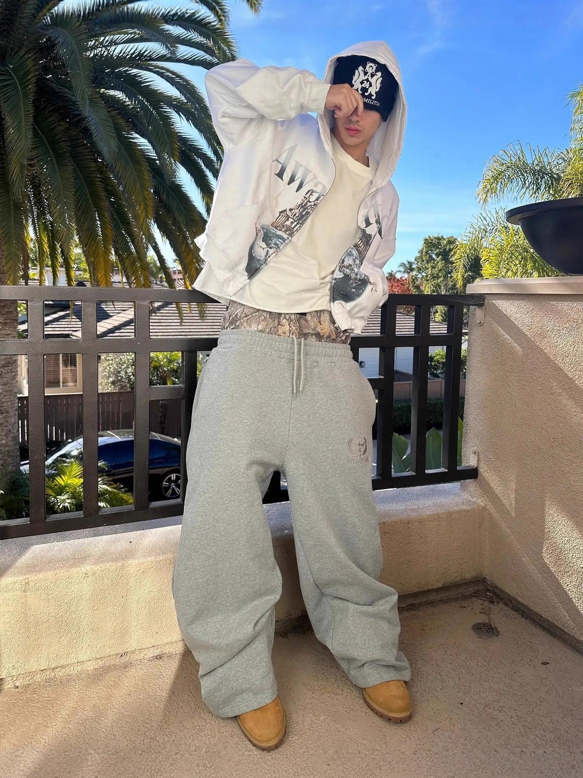 Tree Double-Waist Sweatpants