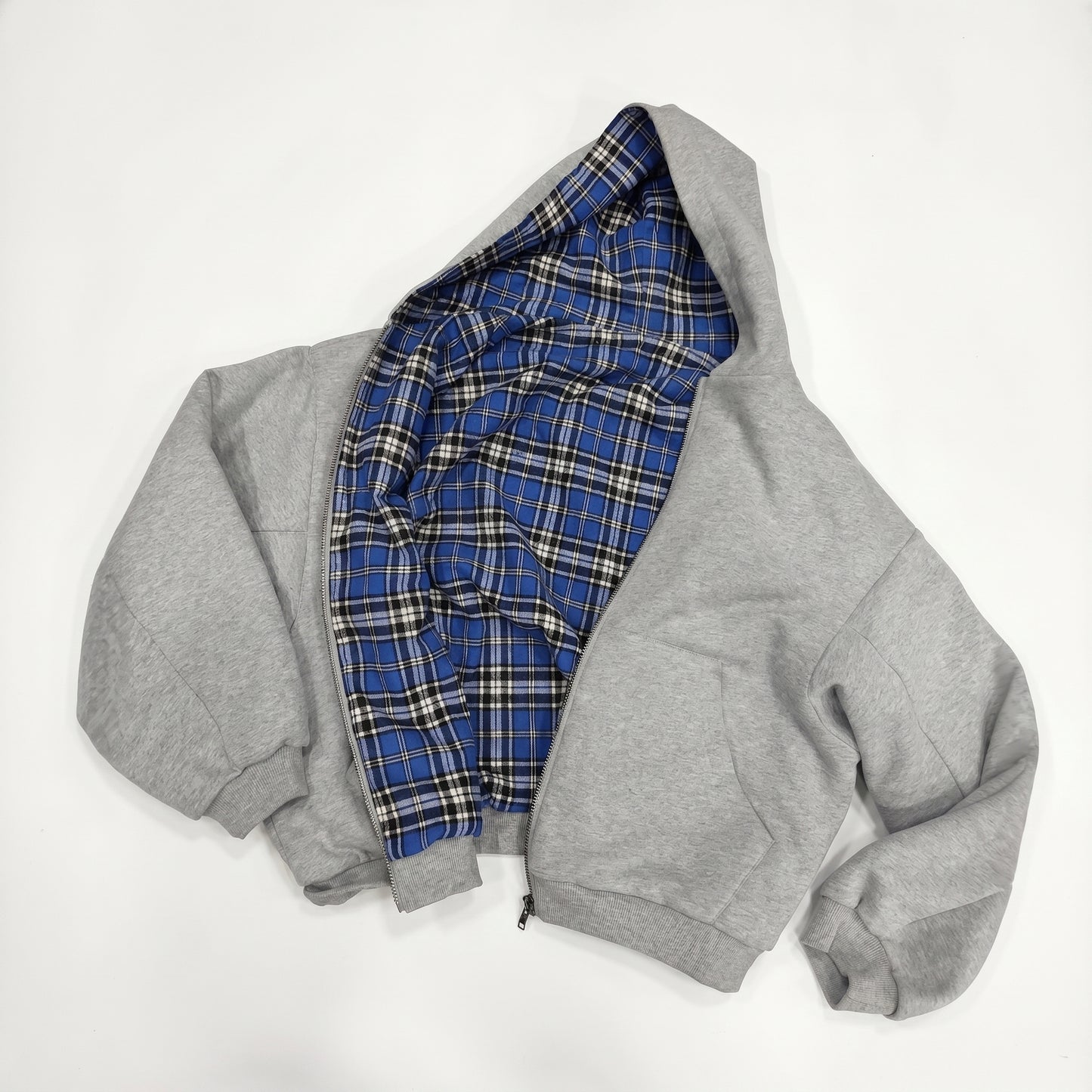 Two-sided zip-up hoodie