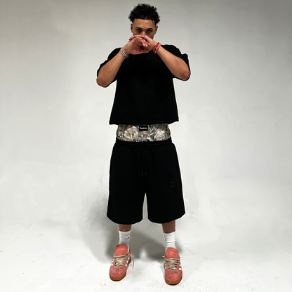 Tree Baggy Double-Waist Shorts