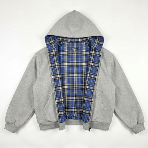 Two-sided zip-up hoodie