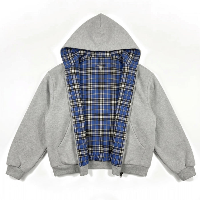 Two-sided zip-up hoodie