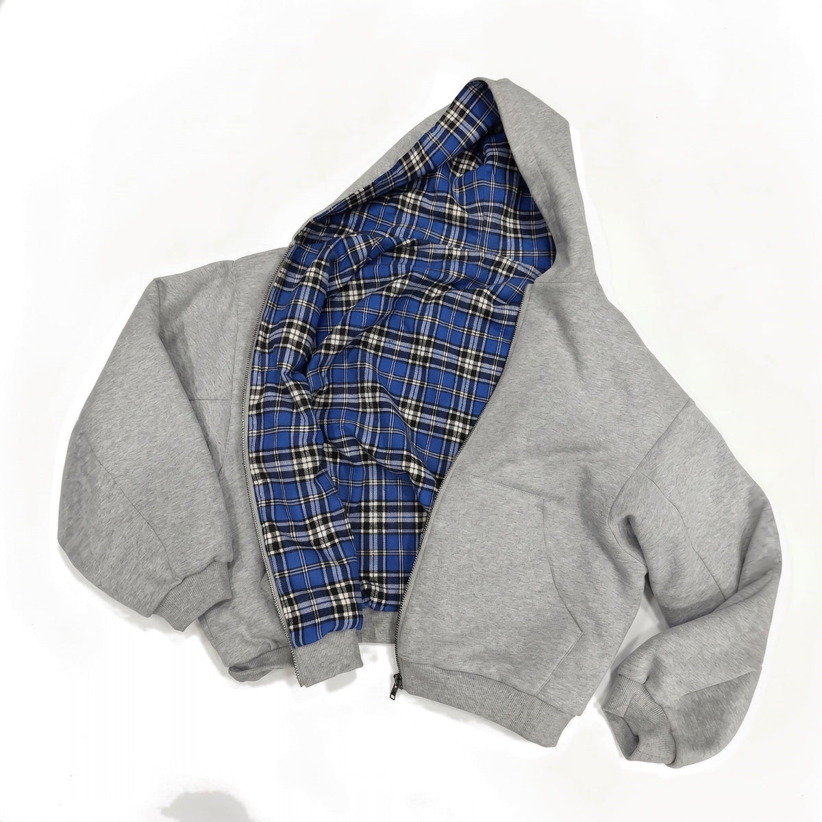 Two-sided zip-up hoodie