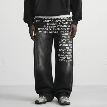 Black Letter Jeans