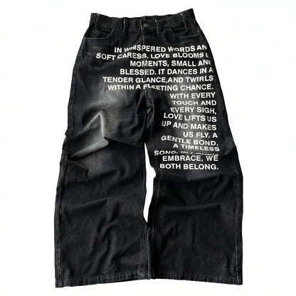 Black Letter Jeans