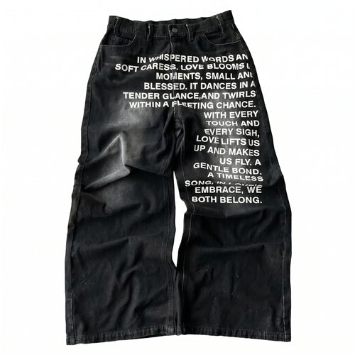 Black Letter Jeans