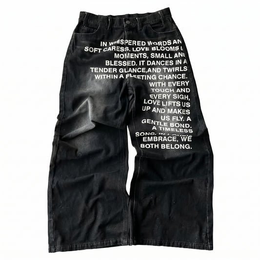 Black Letter Jeans