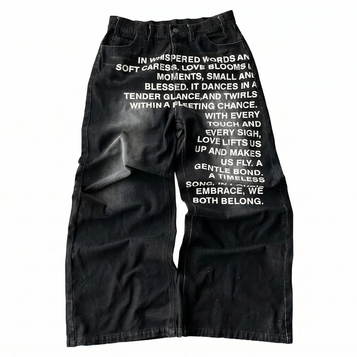 Black Letter Jeans