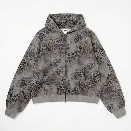 Leopard Fleece Hoodie