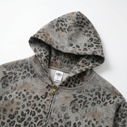 Leopard Fleece Hoodie