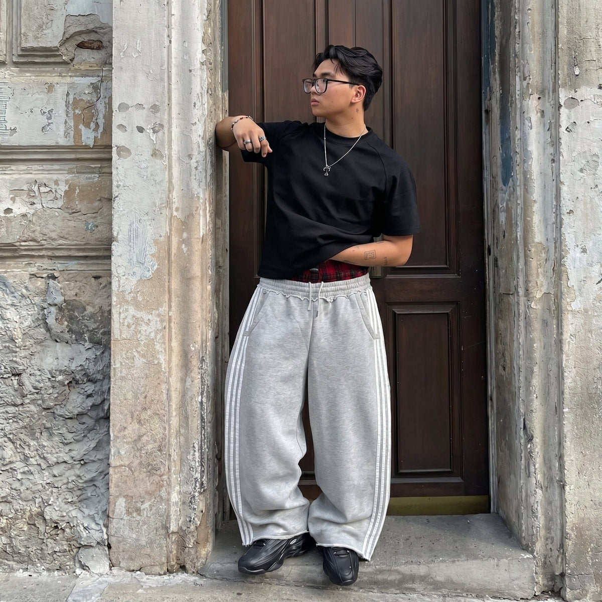 Double-Waist Sweatpants - THECADE
